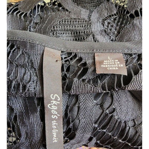 Lace Top Set Black Size Large Artsy Boho Skye's The Limit - Picture 7 of 8